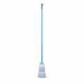 96 Pieces Microfiber Mop with Painted Iron Handle, 120 cm, Blue