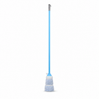 96 Pieces Microfiber Mop with Painted Iron Handle, 120 cm, Blue