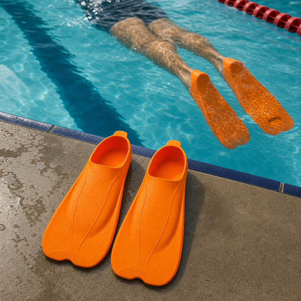 48 Pieces Swimming Fins for Training, One Pair, Size L EU 40–42