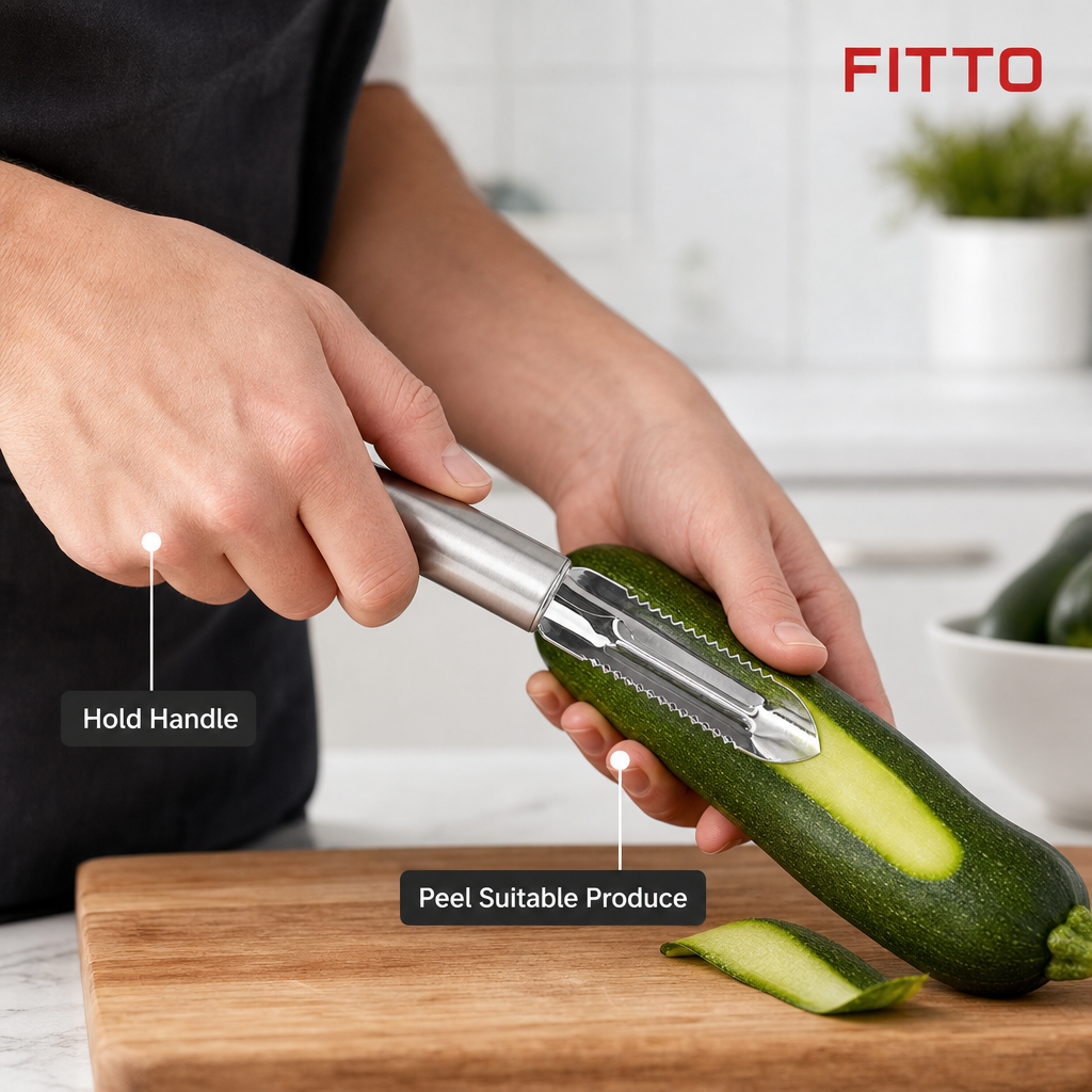 96 Pieces Stainless Steel Serrated Peeler, Single Kitchen Vegetable and Fruit Peeling Tool, 25 cm