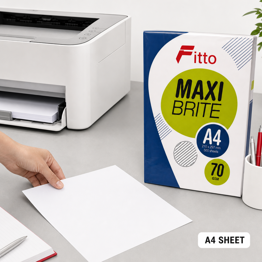 96 Pieces Bright White A4 Copier Paper, 70 gsm, 210 × 297 mm, 500 Sheets