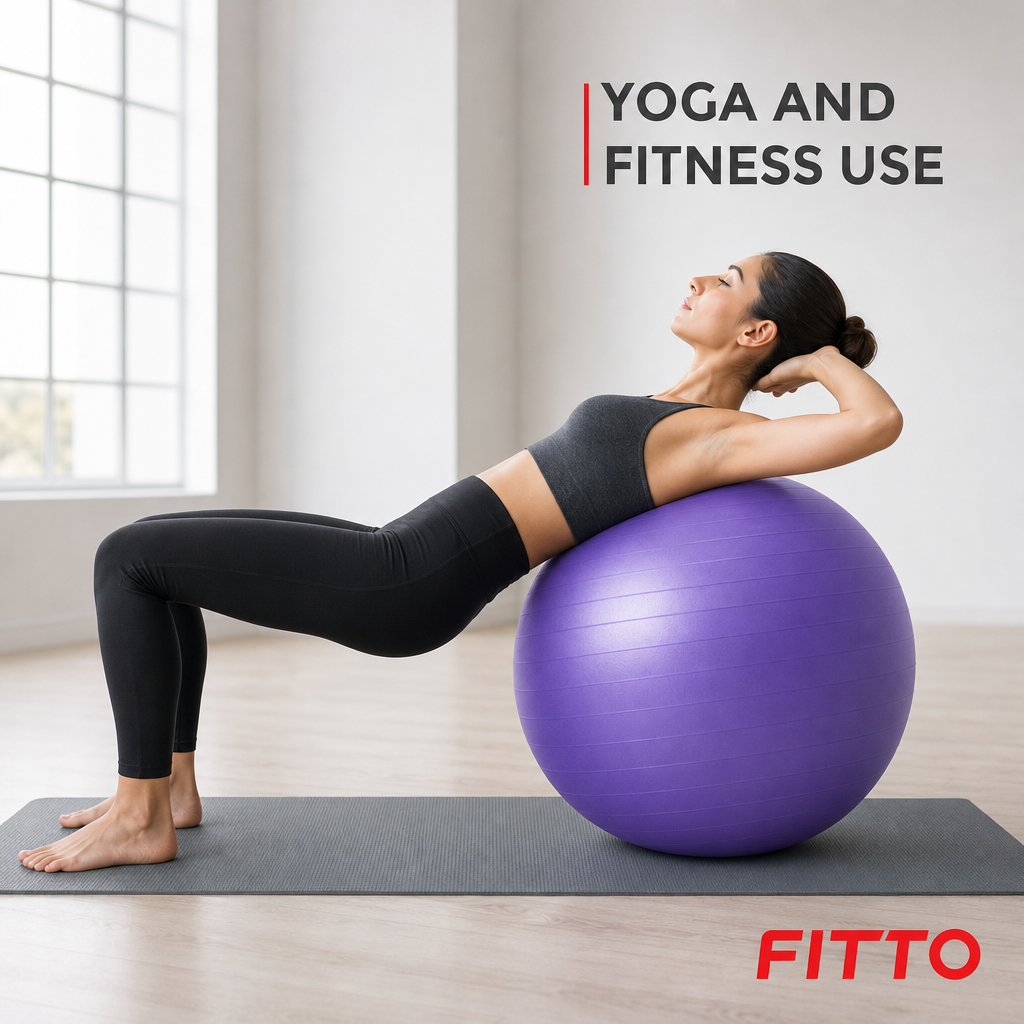 72 Pieces Exercise Balls for Fitness and Yoga, Round Purple Training Ball, 55 cm