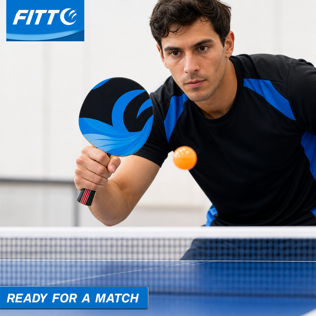 96 Pieces Table Tennis Racket Set With Balls, Blue Black And Orange, 1 Set