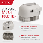 120 Pieces Silicone Massage Bath Brush with Soap Dispensers, 1 Piece, 15 x 11 x 7 cm
