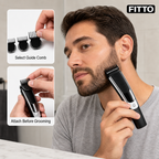 96 Pieces Hair Trimmers Set, Rechargeable Cordless Grooming Trimmer with 4 Guide Combs and USB Charging