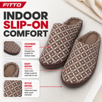96 Pieces Adult Closed-Toe Bath Slippers, Indoor House Footwears, EU Size 38–45, Brown or Violet