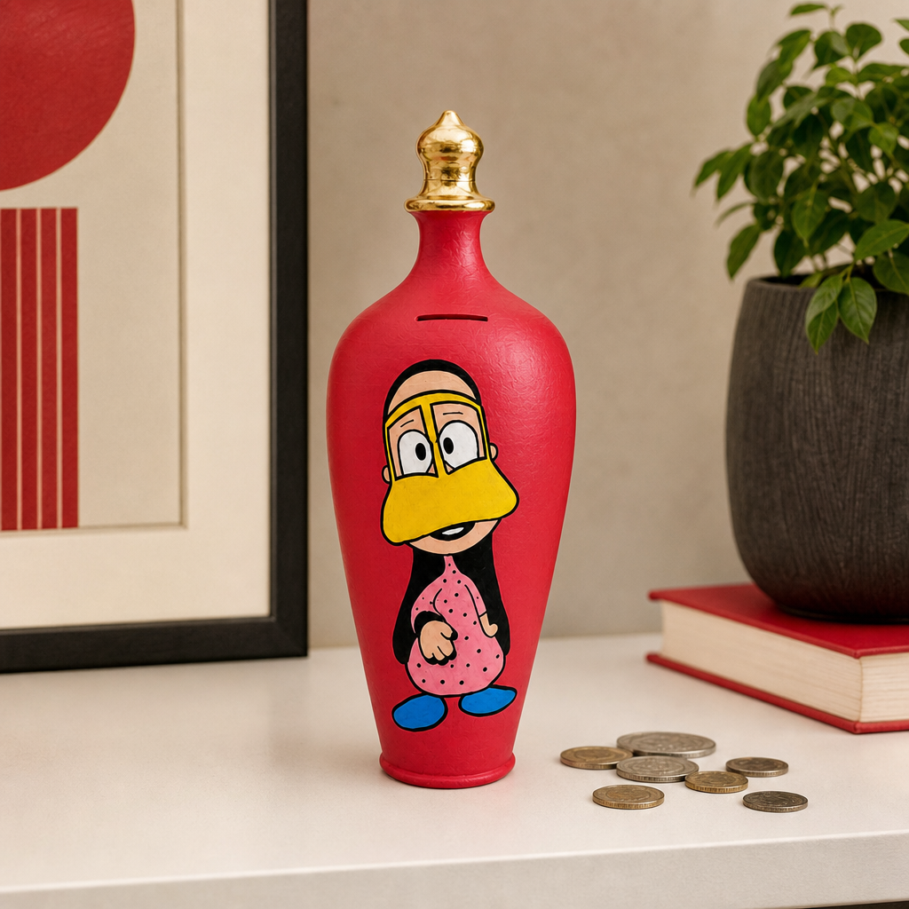 72 Pieces Decorative Bottle Coin Bank, 35 cm, Red, Character-Themed Money Saving Boxes