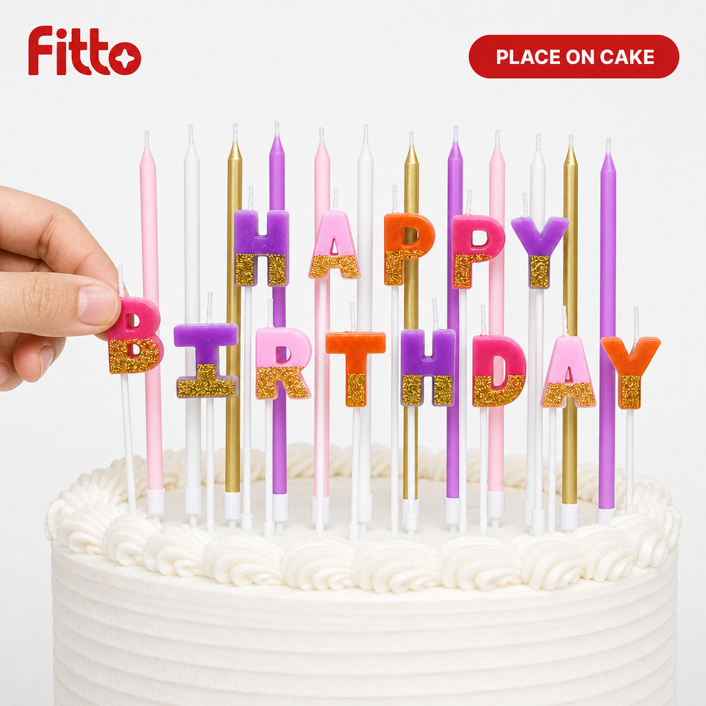 96 Pieces Birthday Cake Candle, 14.5 cm, Assorted Colour Party Decoration