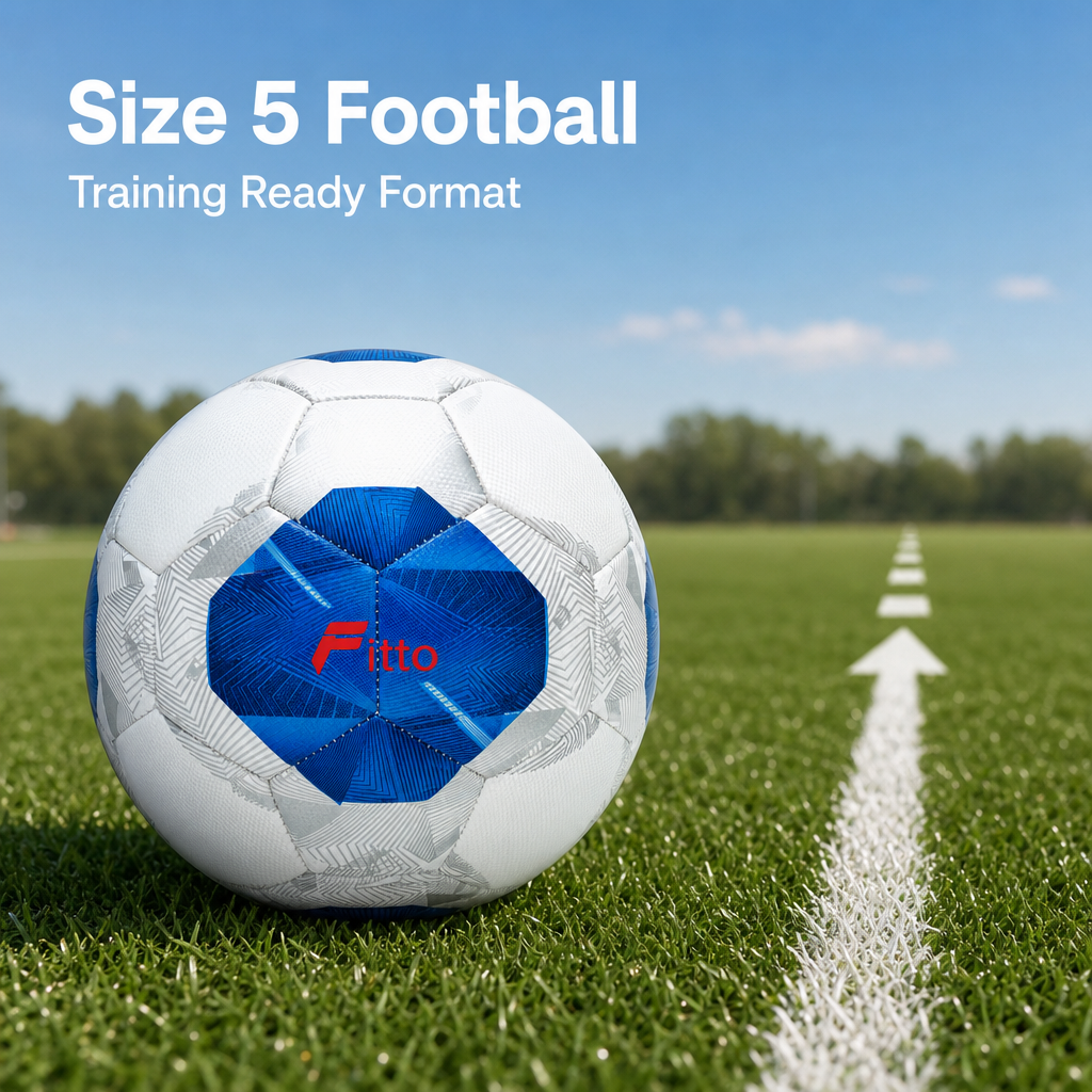 72 Pieces Football Size 5, Geometric Panel Design, Single Sports Ball for Training and Match Play