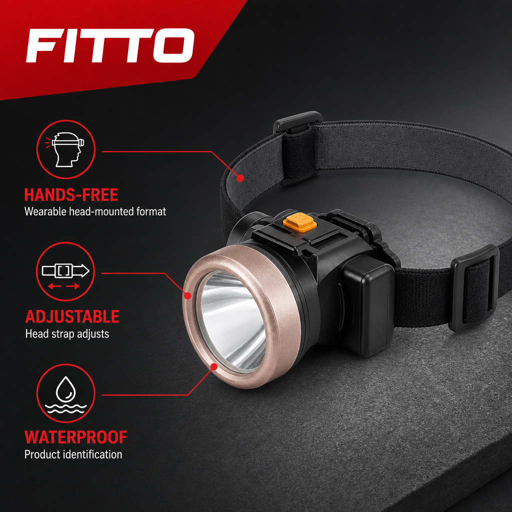 96 Pieces LED Headlamp, Waterproof Adjustable Head Strap, Portable Hands-Free Light for Outdoor Tasks