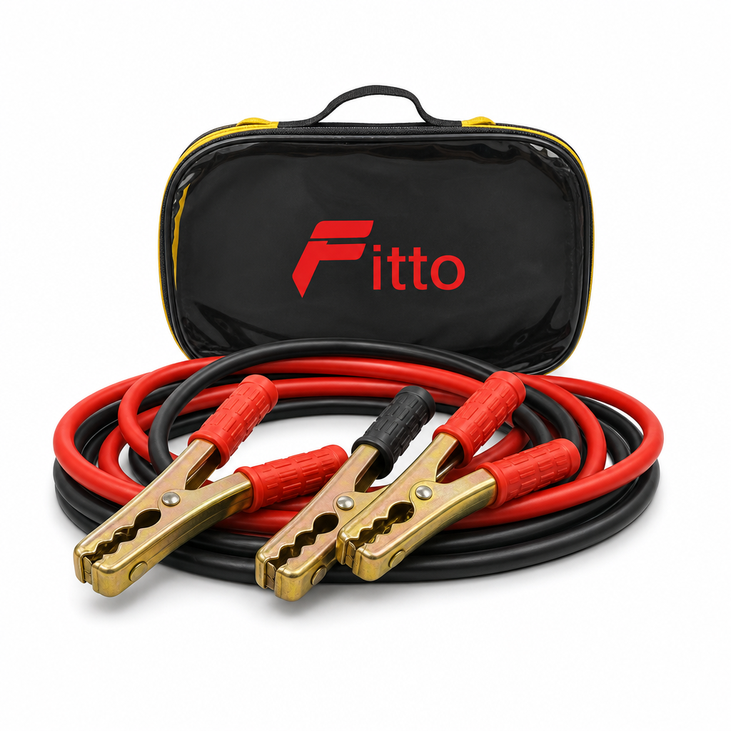 48 Pieces Heavy-Duty Booster Cables, 300 Amp, 3 m, Red and Black Vehicle Battery Cable Set