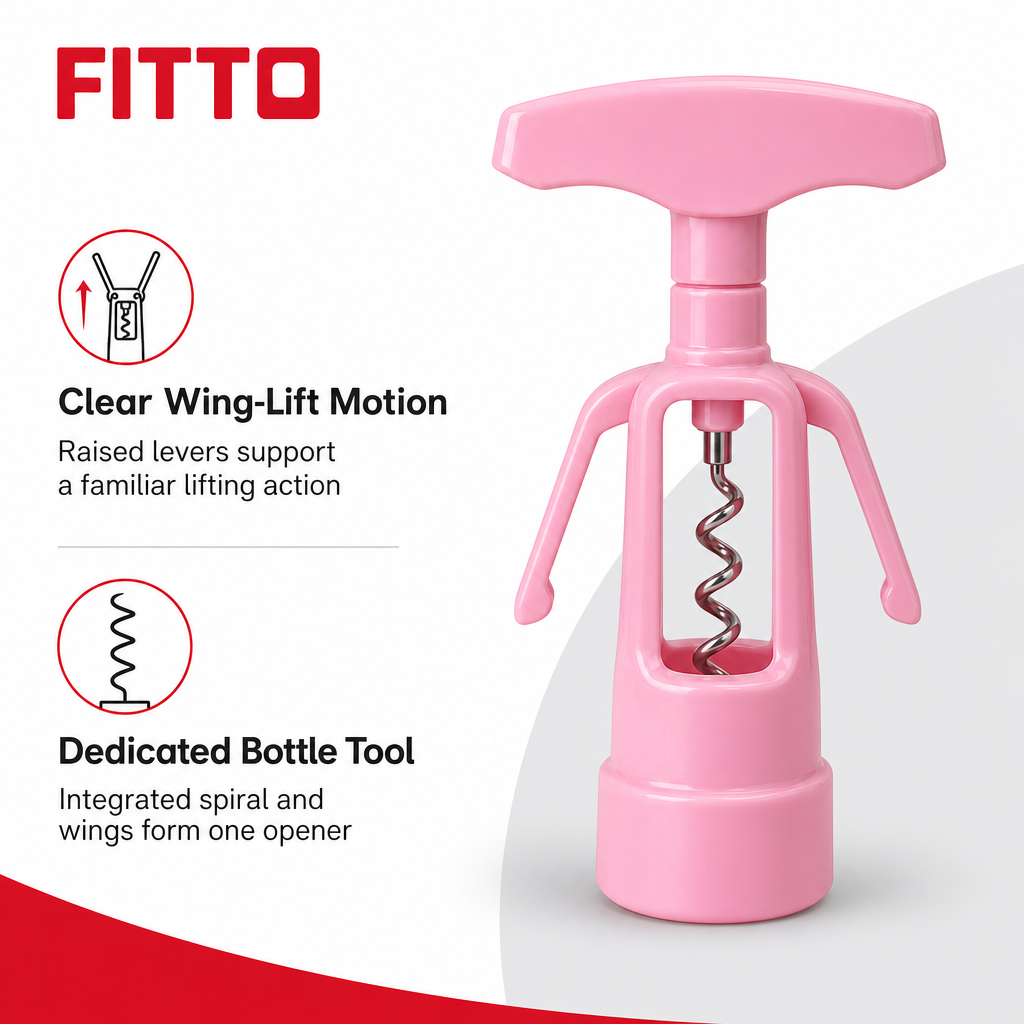 120 Pieces Wing Corkscrew Bottle Opener, Pink, Single Piece