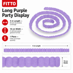 240 Pieces Purple Solid Colour Paper Garland, 4 m x 16 cm, 1 Piece
