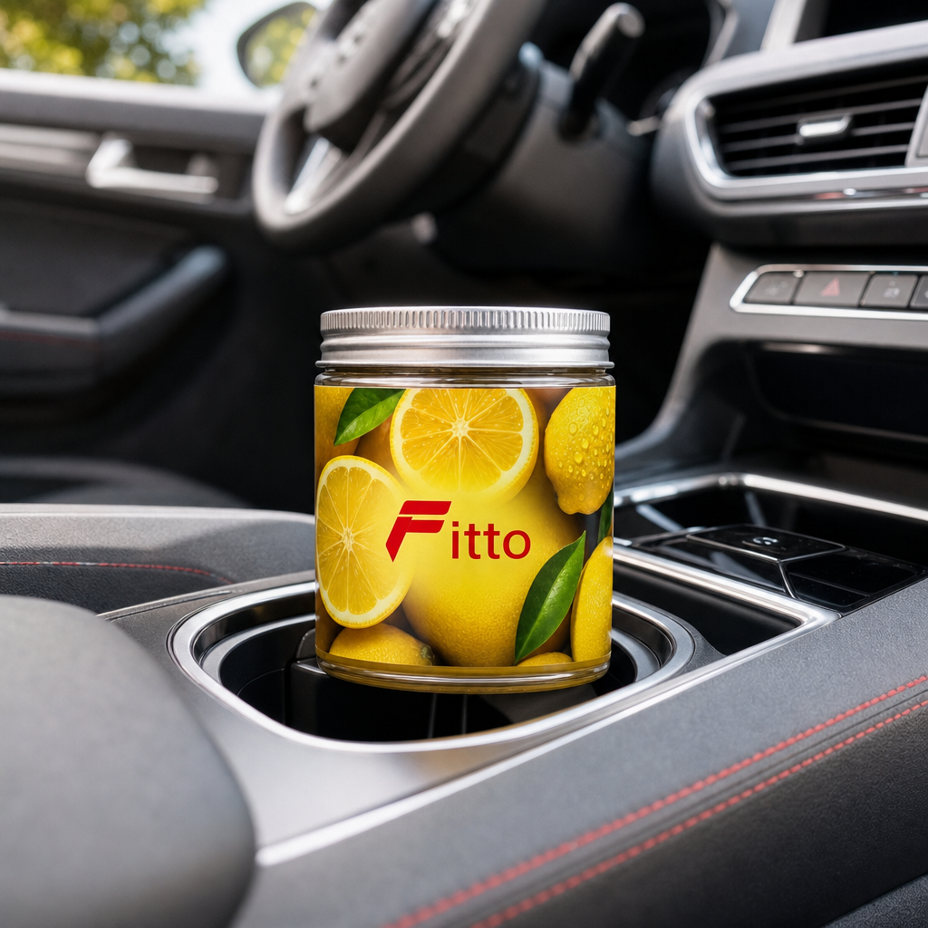 120 Pieces Car Air Fresheners Jelly, Lemon Scent, 220g Jar