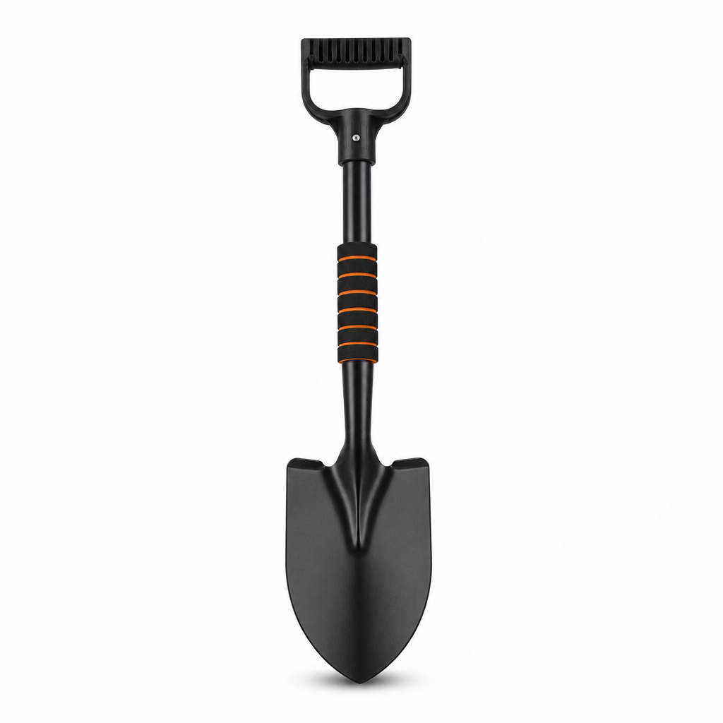96 Pieces D-Handle Pointed Garden Spade Shovel, 70 cm, Black, 1 Piece