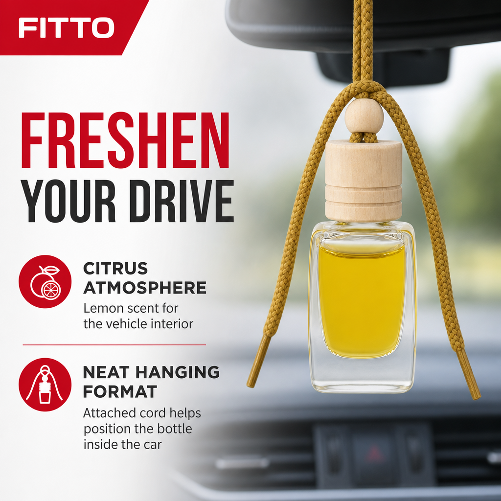 96 Pieces Hanging Bottle Car Air Perfume, Lemon Scent, Single Piece