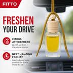 96 Pieces Hanging Bottle Car Air Perfume, Lemon Scent, Single Piece