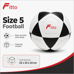 96 Pieces Size 5 Football, Black and White Panel Design, Single Ball for Practice and Play