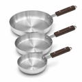 48 Pieces Fry Pan Set, 3-Piece Small Medium Large Cookwares Set for Everyday Kitchen Cooking