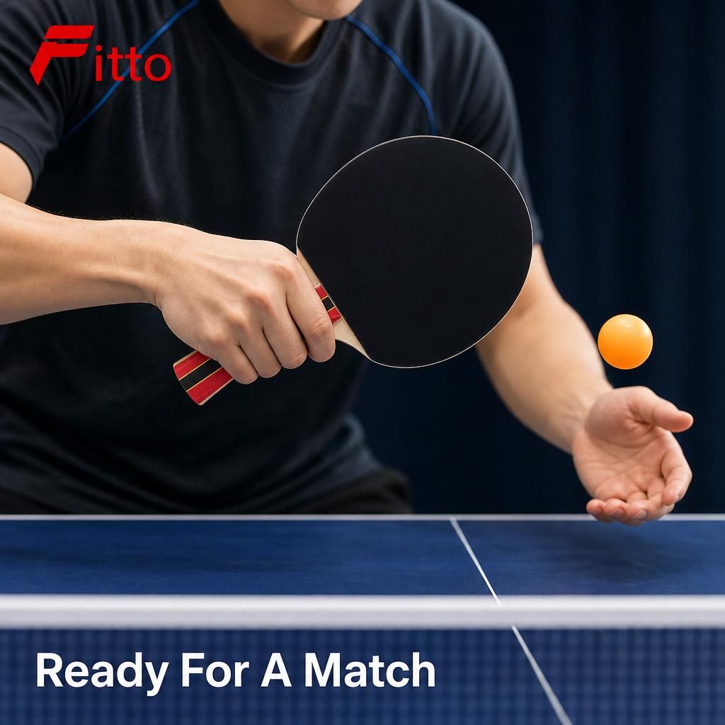 96 Pieces Table Tennis Racket Set with Balls, Red and Blue