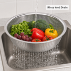 96 Pieces Silver Stainless Steel Colander Bowl, 28 cm, 1 Piece