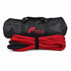 48 Pieces Kinetic Vehicle Recovery Tow Rope, 6 m, 8.2 Ton, 30% Elasticity, Red