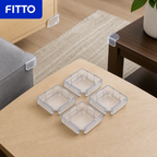 144 Pieces Clear Table Corner Protectors, 4 Pieces, Transparent Rounded Corner Covers for Tables and Furniture