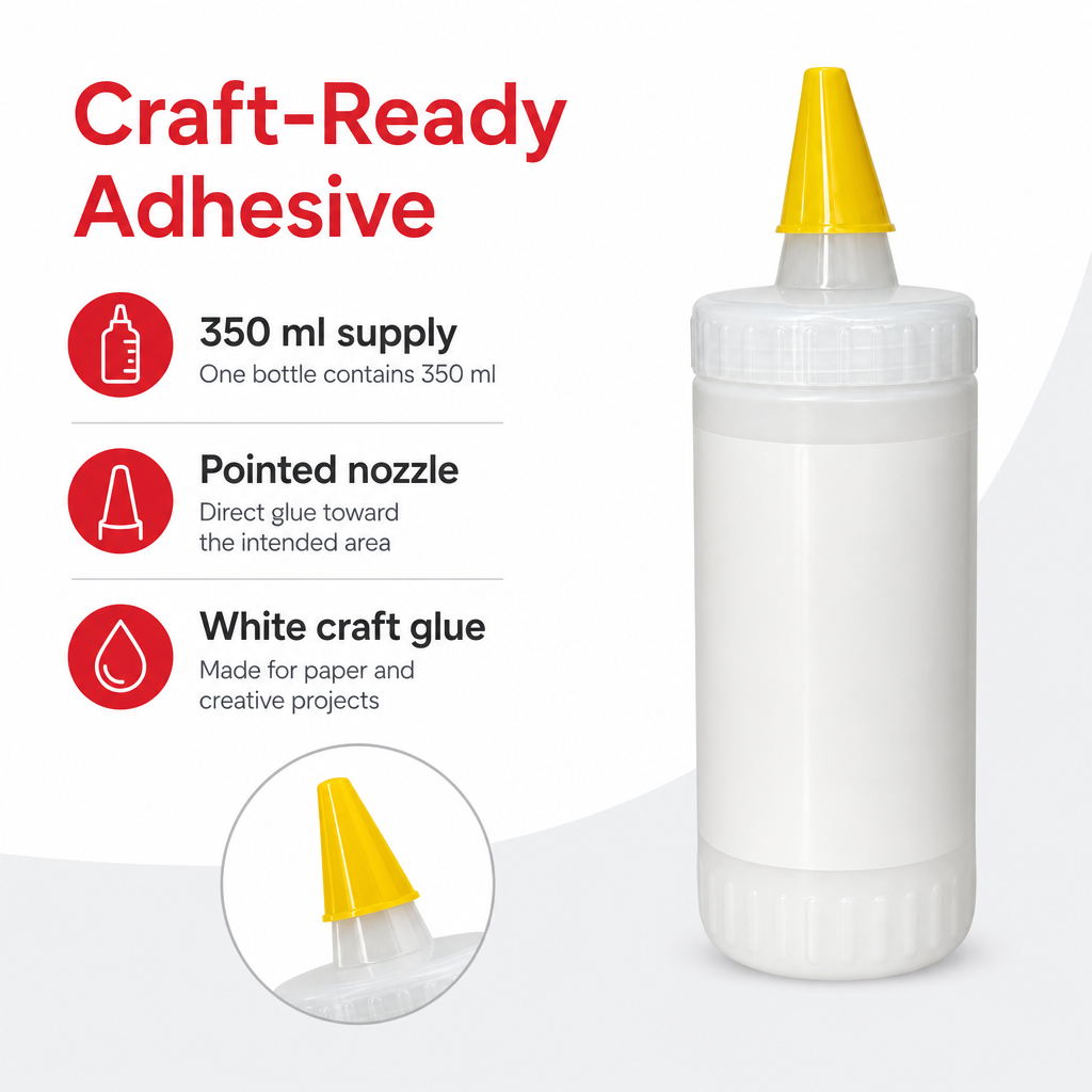 96 Pieces White Craft Glues, No-Run Formula, 350 ml, 1 Piece