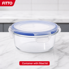 96 Pieces Round Glass Food Storage Containers with PP Lid, 400 ml
