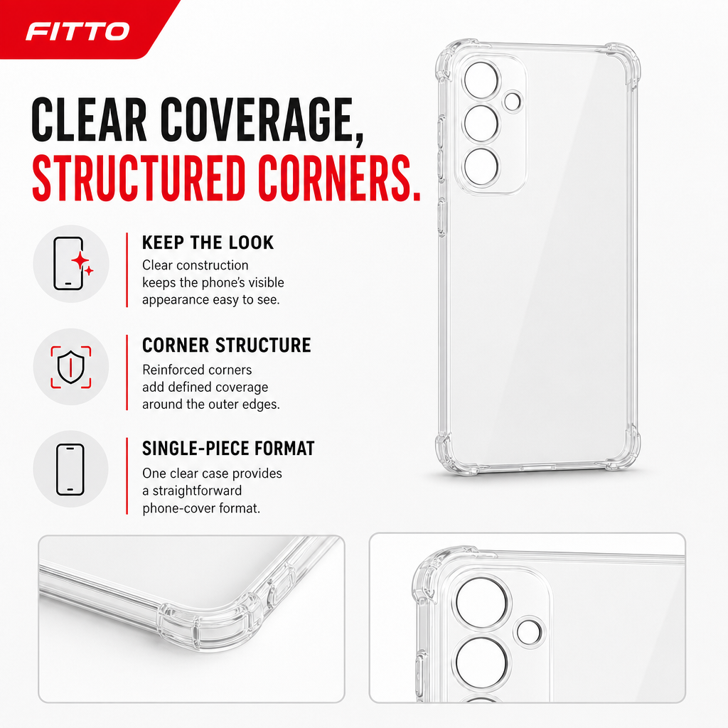 240 Pieces Clear Anti-Burst Protective Phone Cases with Reinforced Corners for Smartphone