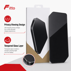120 Pieces 360-Degree Privacy Tempered Glass Screen Protectors for 17 Pro Smartphone, Black