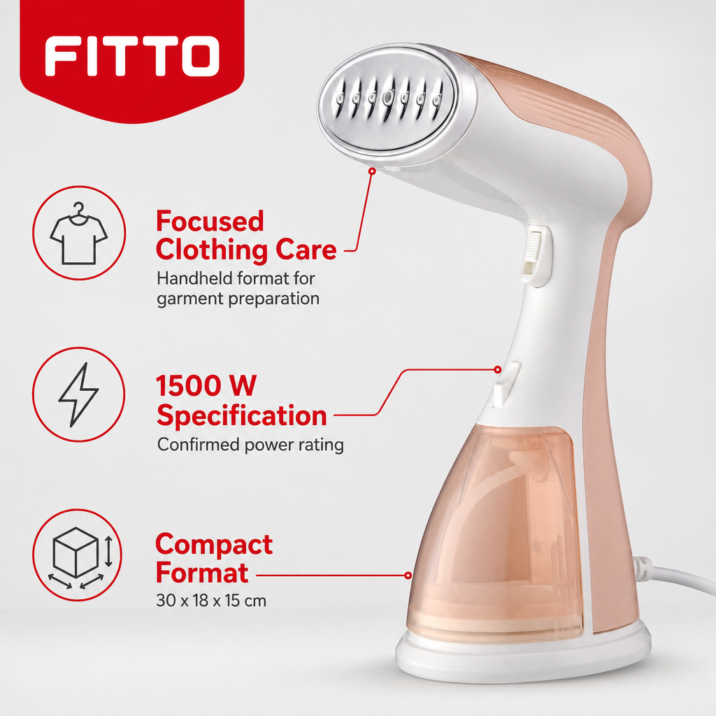 48 Pieces Handheld Garment Steamer, 1500 W, White, 1 Piece