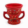 96 Pieces Decorative Incense Burner Pot with Twin Handles, Red 4 Inch