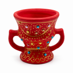 96 Pieces Decorative Incense Burner Pot with Twin Handles, Red 4 Inch
