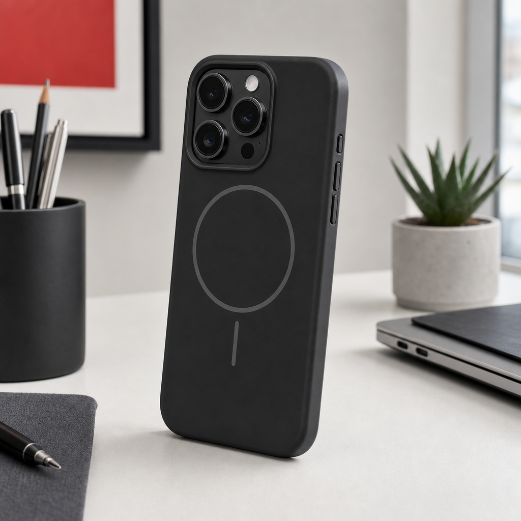 120 Pieces Silicone Magnetic Phone Cases for 15 Pro, Magnetic Back Ring, Raised Camera Protection, Black
