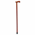 96 Pieces Wooden Walking Canes with Curved Handle, Reddish Brown, 96 cm