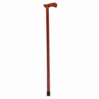 96 Pieces Wooden Walking Canes with Curved Handle, Reddish Brown, 96 cm