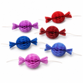 120 Pieces Paper Candy Garland Decoration, Multicolour Hanging Party Decor, 2.5 m x 15 cm, 6 Pieces