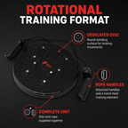 96 Pieces Twister Waist Disc with Exercise Rope, Round Core Training Board, Black, 30 cm