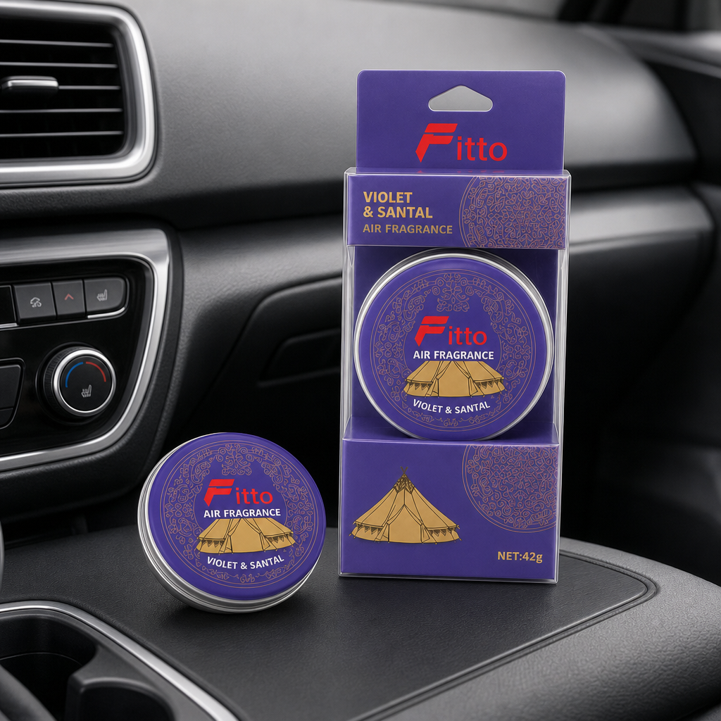 96 Pieces Car Air Fresheners, Violet & Santal Scent, 42g Round Fragrance Unit for Vehicle Interiors