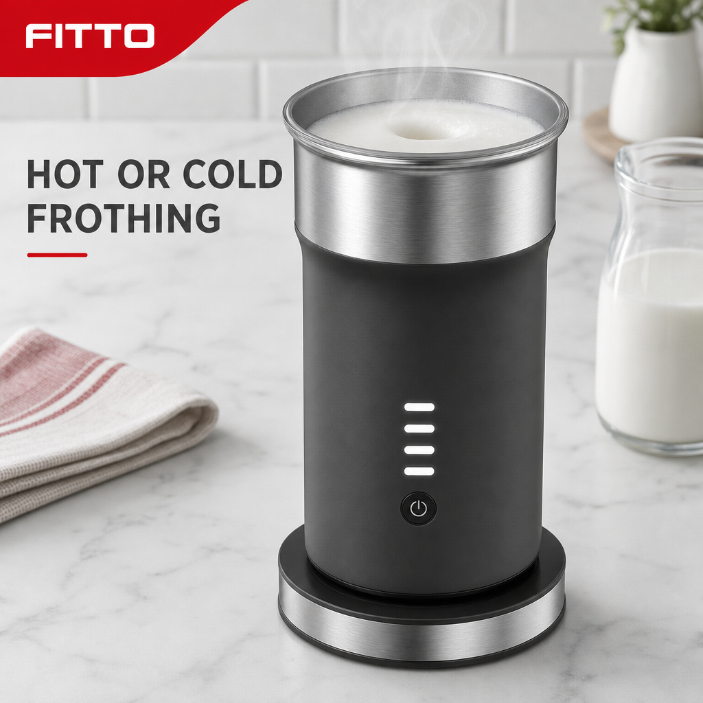 48 Pieces Electric Milk Frother and Steamer, 500W, 190ml, 4 Modes, Hot and Cold Frothing