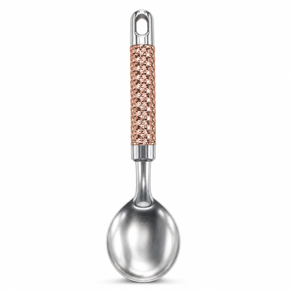 120 Pieces Stainless Steel Serving Spoon with Decorative Metal Handle, 28 cm, 1 Piece