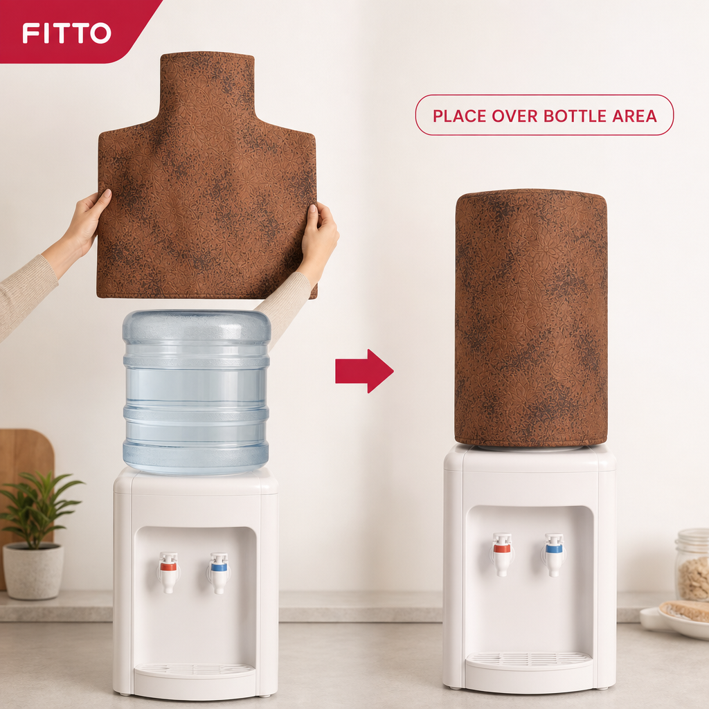 240 Pieces Water Dispenser Bottle Covers, Brown Floral PEVA Cover, 1 Piece