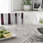 96 Pieces Glass Tumbler Set, 210 ml, Clear Drinking Glasses, 3 Pieces