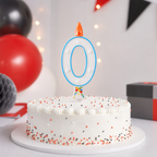 120 Pieces LED Number 0 Cake Candle, Mixed Colour Birthday Decoration, Single Piece