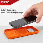 120 Pieces Silicone Magnetic Phone Cases with Raised Camera Protection for Specified Pro Max Phone Model, Orange