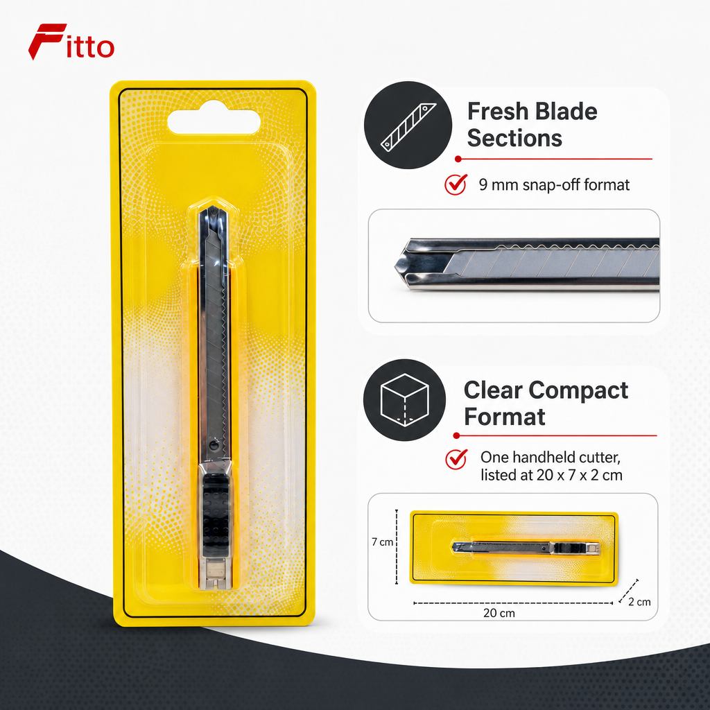 120 Pieces Utility Knives, 9 mm Snap-Off Blade, Yellow and Black Handle, 1 Piece
