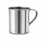 120 Pieces Stainless Steel Mug With Handle, Silver, 1 Piece, 14 x 12 x 10 cm
