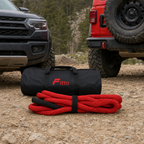 48 Pieces Kinetic Vehicle Recovery Tow Rope, 9 m, 8.2 Ton, 30% Elasticity, Red