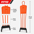 48 Pieces Soccer Training Mannequins, 175 cm Metal Frame, Orange Practice Defender Dummy for Football Drills, Single Unit